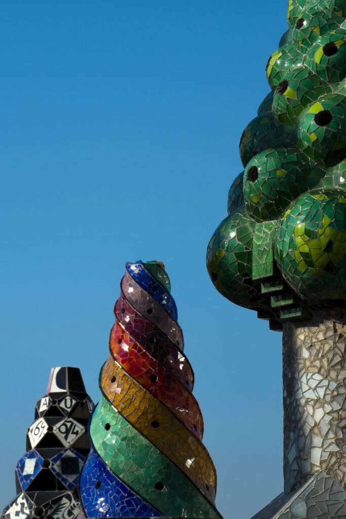Gaudi chimneys on a roof during a Barcelona photography tour