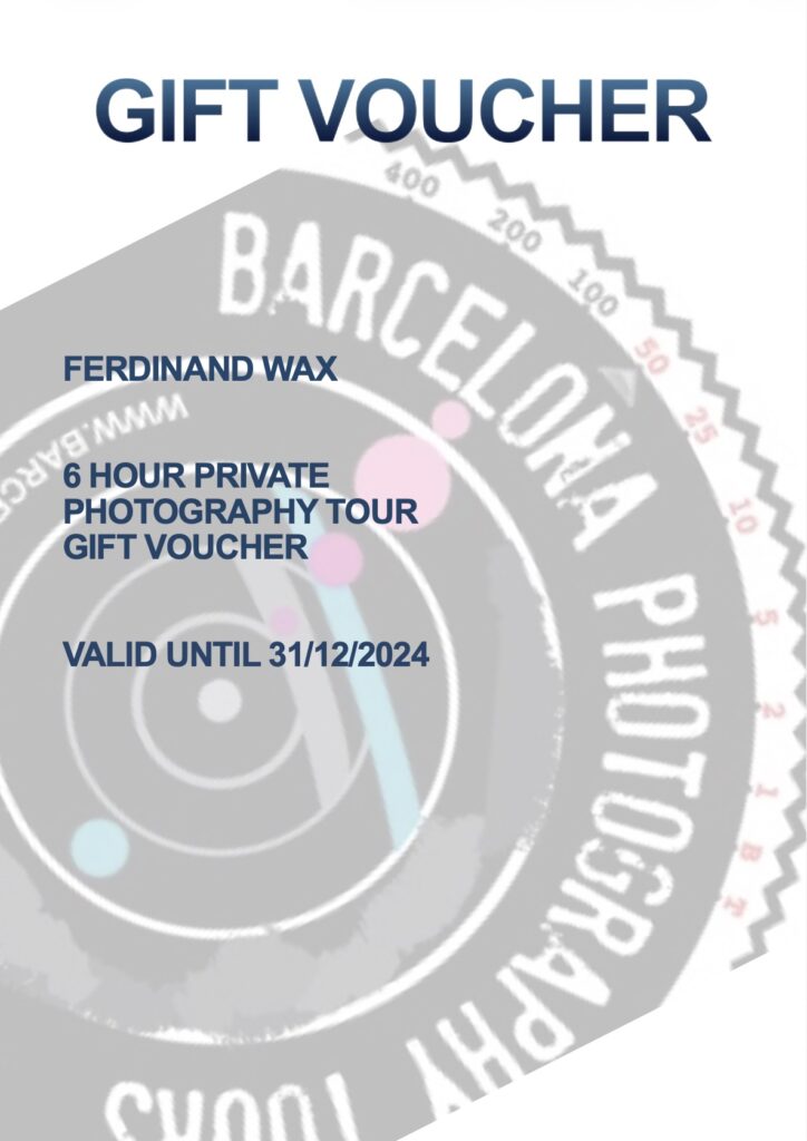 Barcelona photography tour gift voucher