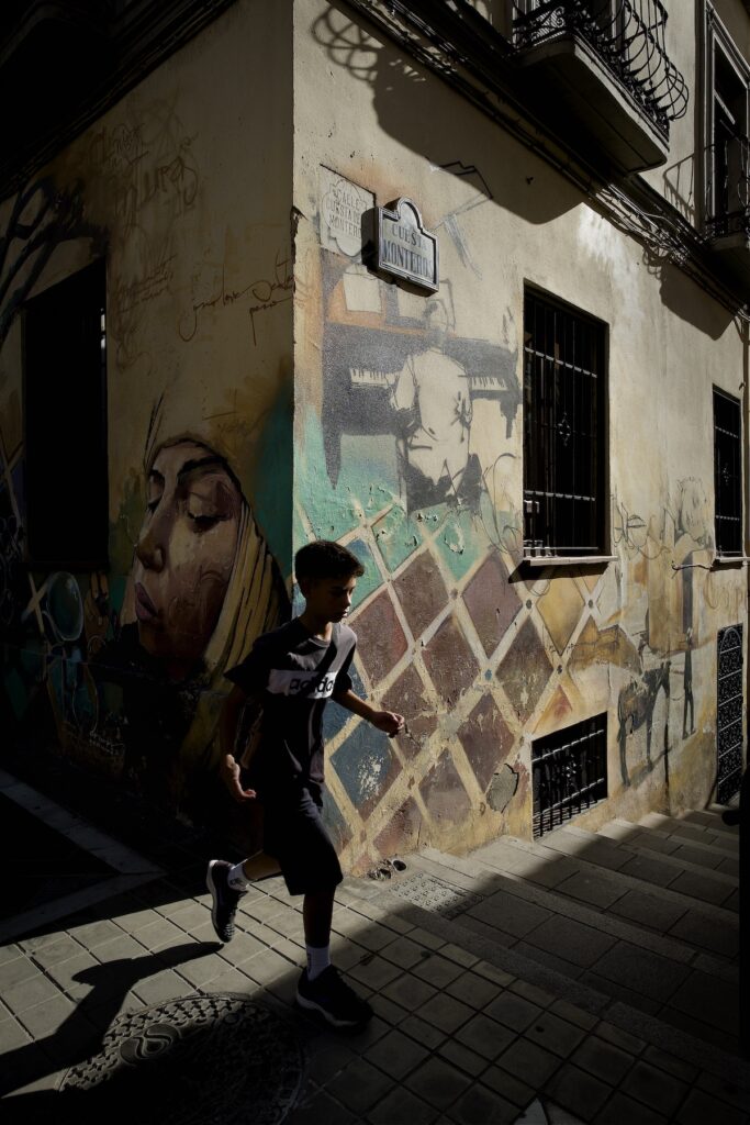 Street art in Granada on a photography workshop